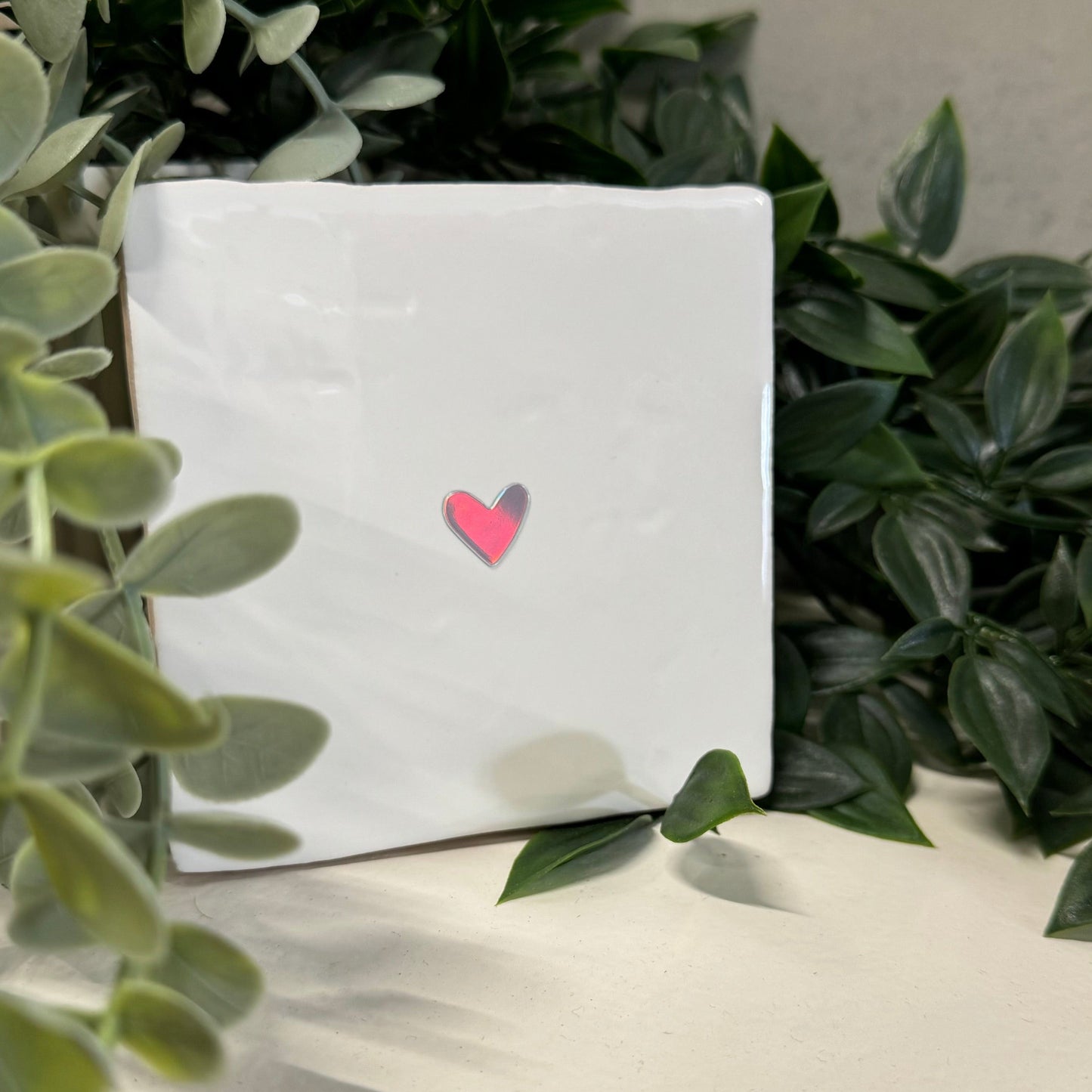 Tegeltje Holografisch Hartje