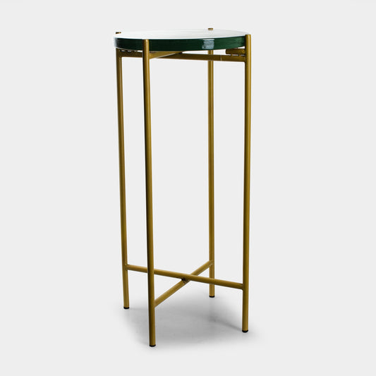 Eringa Sidetable Goud - Glas - 61X27Cm